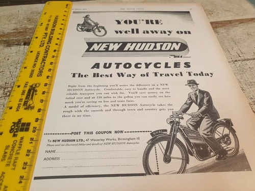 1954 new hudson autocycle - hudson,